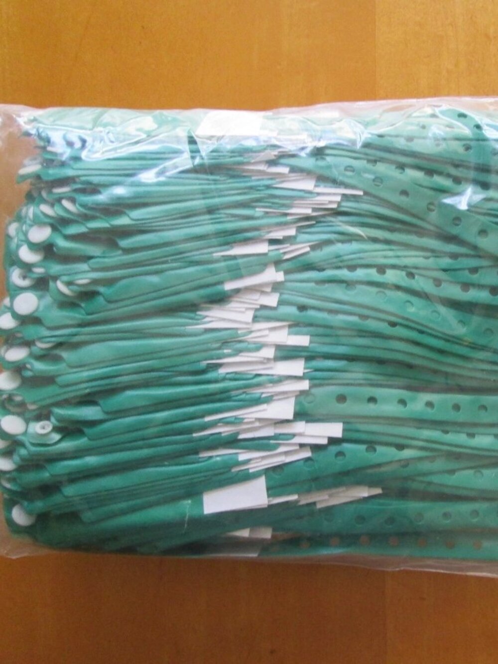 Lot of 250 Adult Green Hospital / Patient / I.D. Adjustable 9" Insert Wristbands